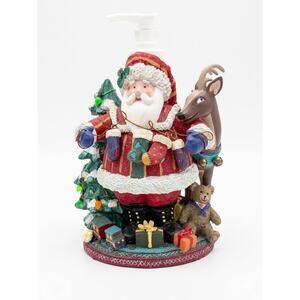 VTG JC PENNY Santa Claus & Sleigh Lotion Dispensary Cottage Core Christmas 2004